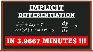 Learn Implicit Differentiation Under 3.9667 Minutes!