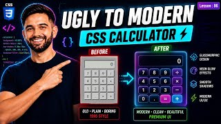 How to Design a Modern Calculator with HTML & CSS | CSS UI Project Tutorial