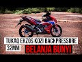 PROJEK HONDA RSX: EP3 EKZOS BACKPRESSURE KOZI 32MM X JADI PAKAI UMA TRU PRESSURE (SAKIT HATI)