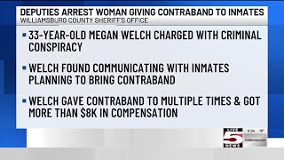 VIDEO: Williamsburg County deputies arrest woman providing contraband to inmates