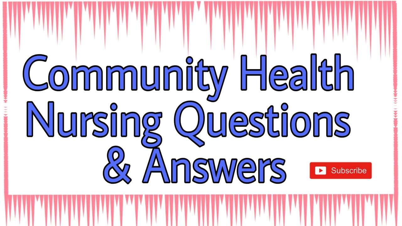 Community Health Nursing Questions And Answers|| #rrb #nursingexam ...