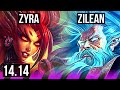 ZYRA & Caitlyn vs ZILEAN & Varus (SUP) | 800+ games, 1/2/11 | EUNE Master | 14.14