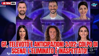 Grande Fratello, Televoto e Anticipazioni 3/02: Colpo di Scena! L'Eliminato È Inaspettato!