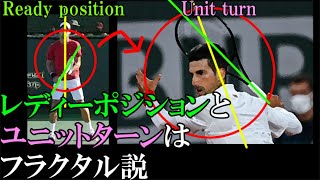 レディーポジション時のラケット角度がユニットターン時のラケット角度になる説