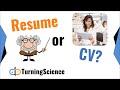 Resume vs CV - What's the Difference?