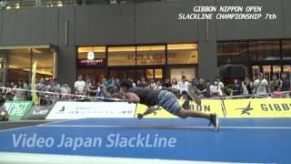 男子準々決勝Haruki vs Yuga 第7回日本オープンスラックライン選手権大会