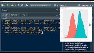 ggplot2 package in r | qplot. density plot