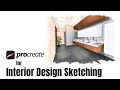 How I do Interior Design Sketching on Procreate