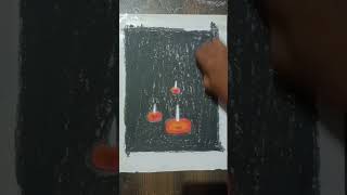 easy oil pastel drawing of candle #drawing #art #easy