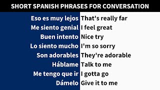 Short Spanish Sentences to Learn Today