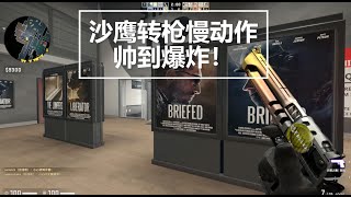 【CSGO】沙鹰转枪慢动作回放，帅到爆炸！