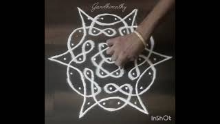 7-4 dots simple star sikku kolam