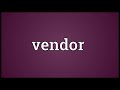 vendor meaning