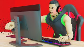 Funniest and Most DESTRUCTIVE Gamer RAGES of All Time!
