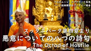 《ブッダのことば》悪意についての八つの詩句（The Octad of Hostile）スッタニパータ第四章より｜スマナサーラ長老のパーリ経典解説（14 May 2020 ゴータミー精舎）