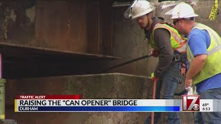 Crews now raising height of infamous Durham bridge