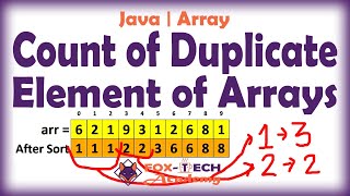 Count occurrence of repeated element in array || Count duplicate element || Java | Fox Tech Academy