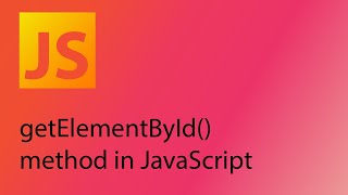 JavaScript 2021 Tutorial 25 - The getElementById() method