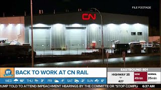 Work resumes at CN Rail after tentative agreement reached