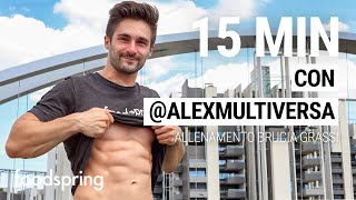 15 min Allenamento brucia grassi con Alex Multiversa| foodspring®