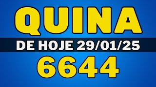 🍀Quina 6644 – resultado da quina de hoje concurso 6644 (29-01-25)