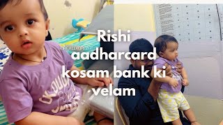 Rishi ki aadhar card apply cheyadaniki velam #cutebaby  #babyboy #aadharcard