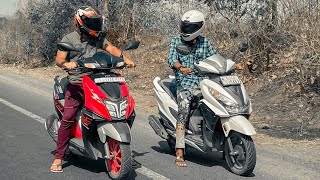 Tvs Ntorq 125 Race xp Vs Honda grazia 125 | Long Race |