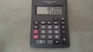 How to calculate percentage  on calculator using percentage button