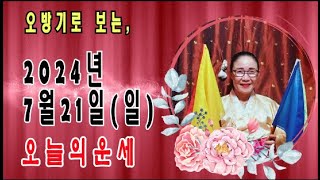 오방기로 보는2024년7월21일(일요일)  오늘의운세      \