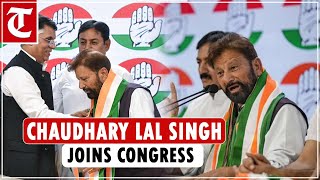 Former J&K minister Chaudhary Lal Singh joins Congress
