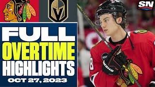 Chicago Blackhawks at Vegas Golden Knights | FULL Overtime Highlights