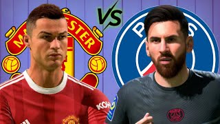 FIFA 22 | Manchester united vs PSG | full match gameplay video | 4K quality |