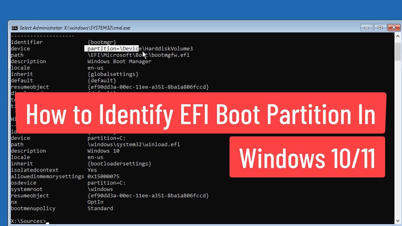 How To Identify EFI Boot Partition In Windows 10/11 | How To Find My ...