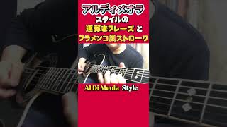 アルディメオラ スタイルの速弾きとフラメンコ風ストローク #shorts #guitar #aldimeola #ギター #ギター練習