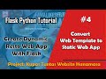 Convert Web Template To Static Web App  |  Flask Python Tutorial # 4