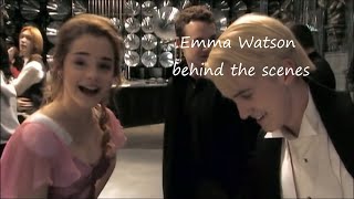 Harry Potter- Behind the scenes with Emma Watson compilation