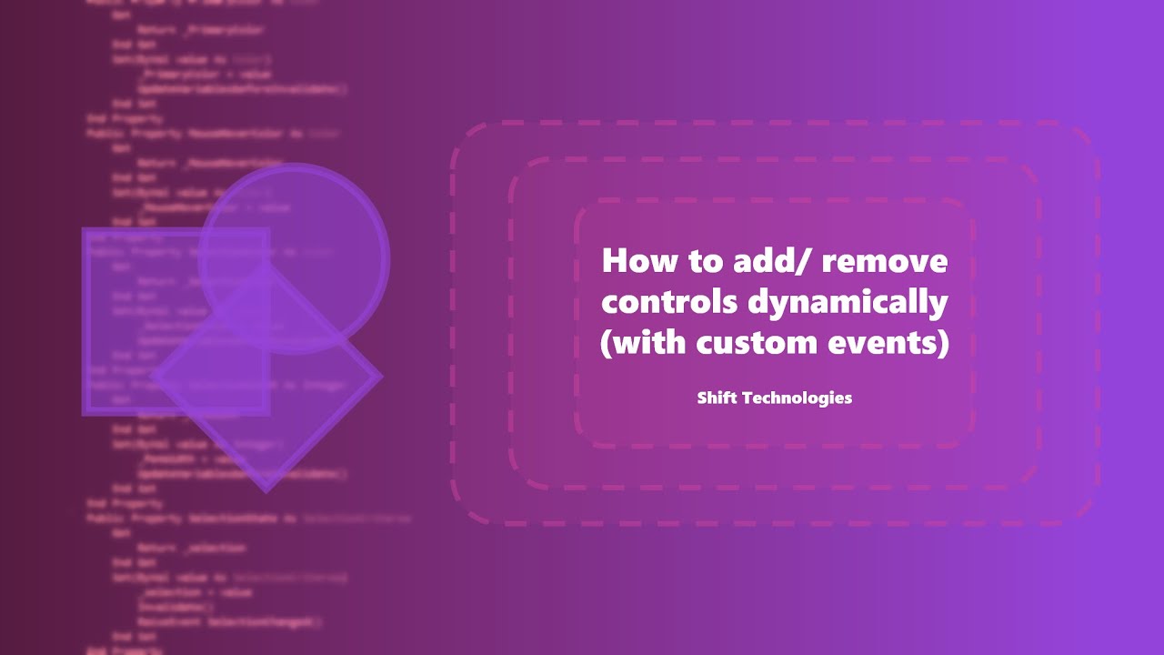 How To Add Or Remove Controls Dynamically | VB. NET | Winforms ...