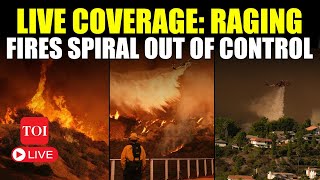 Los Angeles Fire LIVE | Wildfires 'EXPLODE', Expand Beyond Palisades | California | Aerial Visuals