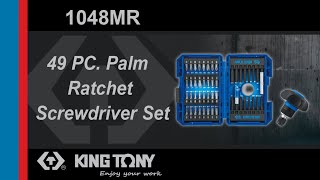 KING TONY-1048MR 49 PC.  Palm Ratchet Screwdriver Set