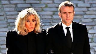 Brigitte and Emmanuel Macron hail President Delors with Mellow Jazz Music at the funeral in Paris!