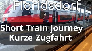 Short train journey in Winter Snow (Vienna,Austria) Kurze Zugfahrt im Winterschnee  4K 2020