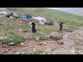 Flood and spring rain in the wild mountains of Iran's nomads