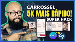 🔥 TRUQUE SECRETO CANVA - COMO criar post Carrossel 5x mais rápido!