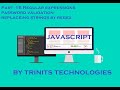 Part 20 | JavaScript Tutorial | Regular expressions in JavaScript | Regex | Test | Exec | Replace