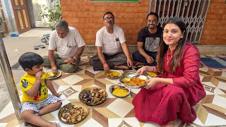 কতদিন পরে বাড়ির দালানে সবাই একসাথে বসে ভোগ খাওয়া 😍😇❤️