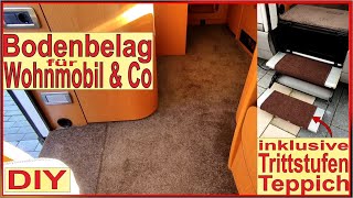 Bodenbelag aus einem Stück für Wohnmobil Wohnwagen \u0026 Co - günstig DIY Teppich oder Vinyl für Caravan