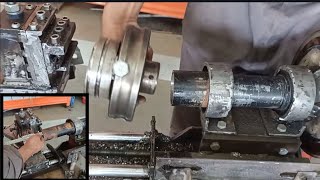 Homemade Mini Lathe Machine /Part 15 /Changing Spindle Adapter to the Chuck. /Hand Wheel making.A