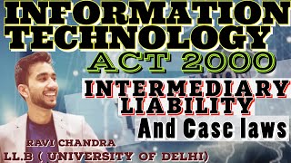Information Technology Act 2000 ! INTERMEDIARY LIABILITY ! SAMARTHYA IAS ! #law #llb #judiciary