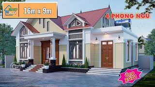 Nhà Đẹp ATZ số 179/Cả vùng quê xôn xao trước vẻ đẹp của mẫu nhà vườn mái thái 1 tầng