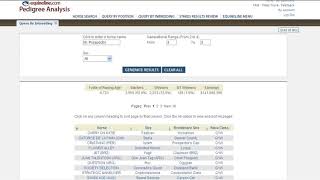 equineline Pedigree Analysis Program Query By Inbreeding